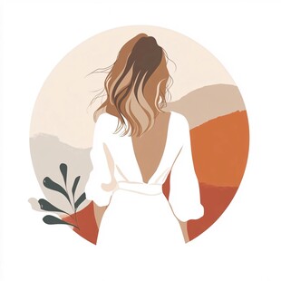 背影女子 优雅与自然之美