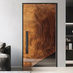 现代风实木纹理创意室内门