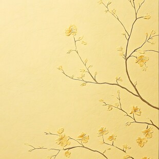 金色花枝装饰画