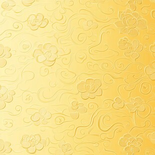 金色云纹花卉渐变背景图