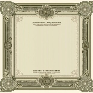复古华丽边框证书背景图