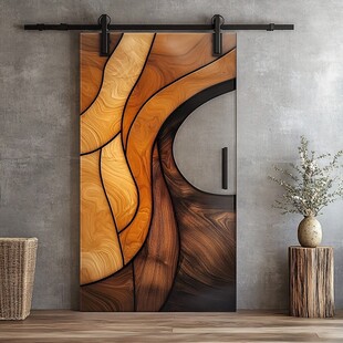 艺术感木质推拉门设计展示