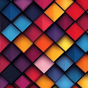 多彩方块几何图案背景