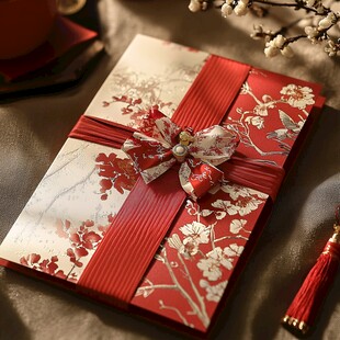 中式典雅花卉礼品包装盒