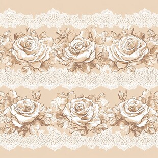 复古蕾丝玫瑰花纹图案