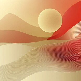 日出山川抽象艺术背景图