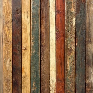 多彩复古木板纹理背景图