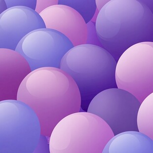 梦幻紫粉气球背景图