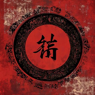 红色古韵 籍 字装饰图案