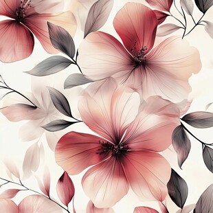 浪漫粉色花卉图案背景