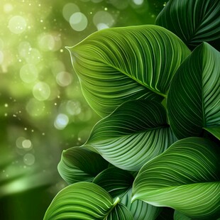 清新绿叶 自然的生机与美好