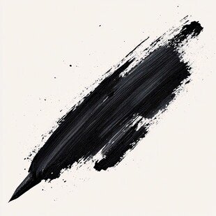 黑色墨痕笔触艺术图案