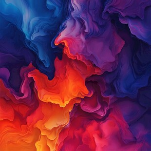 梦幻绚丽色彩流体艺术图