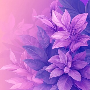 梦幻紫色植物花卉背景图