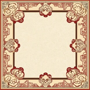 中式传统边框花纹图案