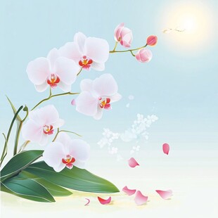 春日幽兰绽放唯美画面