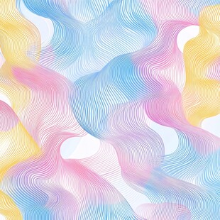 梦幻渐变波浪线条纹理图案