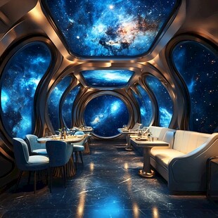 梦幻星际主题餐厅内部