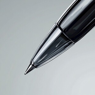 精致钢笔笔尖特写