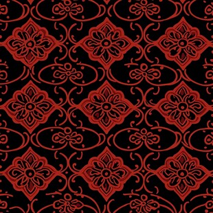 中式红黑经典花纹图案