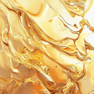 金色流动液体纹理艺术图