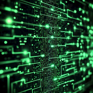 科技感十足的绿色电路背景