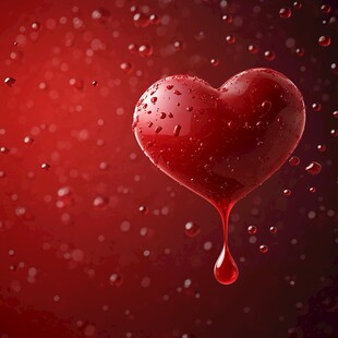 滴血红心 浪漫与激情交织