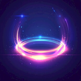 梦幻炫彩光环特效背景