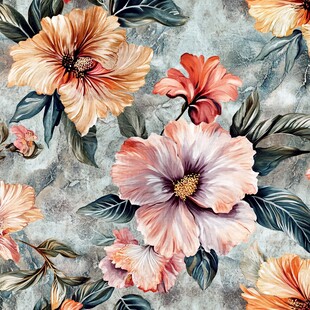 花卉图案 复古风多彩花卉设计