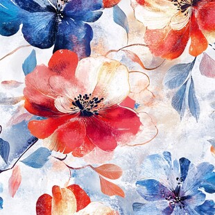 水彩花卉图案背景图