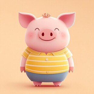 可爱小猪卡通形象