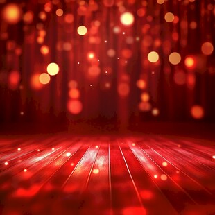 红色梦幻光斑舞台背景