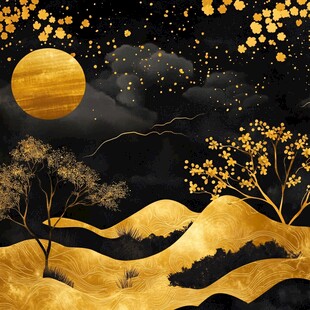 金月映山川 夜色绘美景