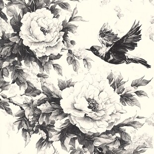 墨韵花鸟图