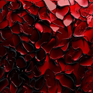 红色碎裂纹理抽象画面