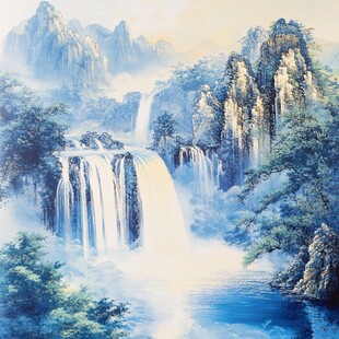 壮丽山水间的瀑布奇景