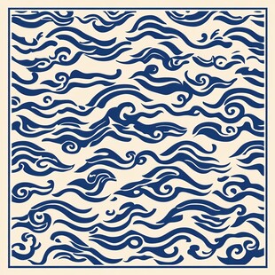 中式传统海浪纹图案设计