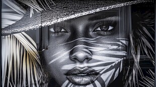 非洲风情女性艺术肖像