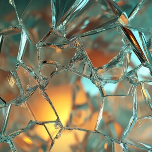 破碎玻璃纹理的视觉呈现