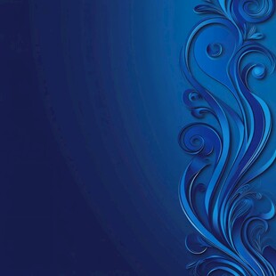 蓝色卷曲线条装饰背景图