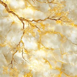 金色树枝大理石纹理背景图