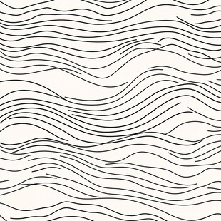黑白波浪线条无缝图案