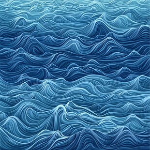 蓝色海浪抽象纹理背景图
