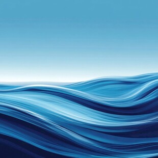蓝色海洋波浪背景图