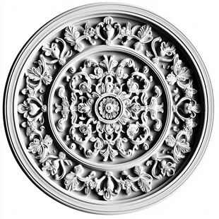 圆形雕花装饰