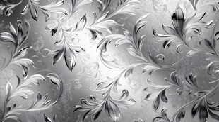 银灰花卉纹理图案背景