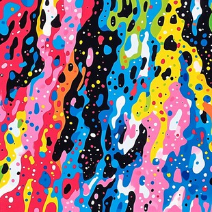 多彩抽象泼墨图案纹理