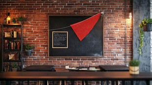 复古风砖墙室内空间展示