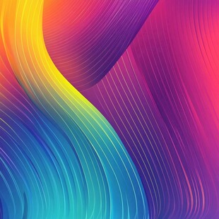 绚丽多彩波浪线条背景图