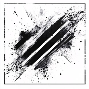 黑白墨痕笔触抽象背景图